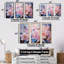 Ensemble de salon art mural rhododendron rose-107737483-107737484