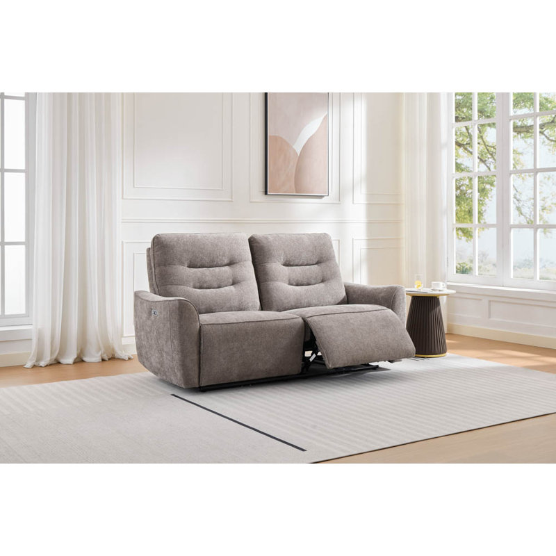 Cupar Electric Power Fabric Reclining Sofa , 3