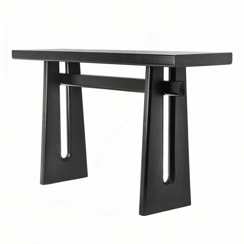 59.2"Long Console Table Sofa Table, Black