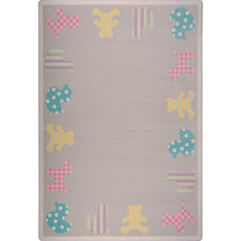 Tapis Kid Essentials Frisky Friends, Rectangle 7 pi 8 po x 10 pi 9 po