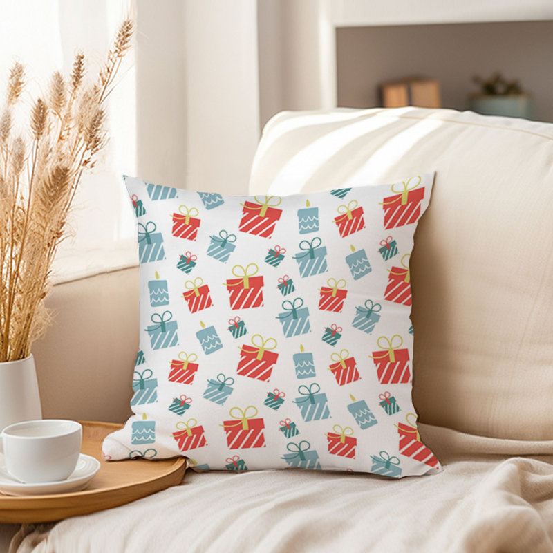 Holiday Christmas Presents Pattern I Modern, 16"H x 16"W