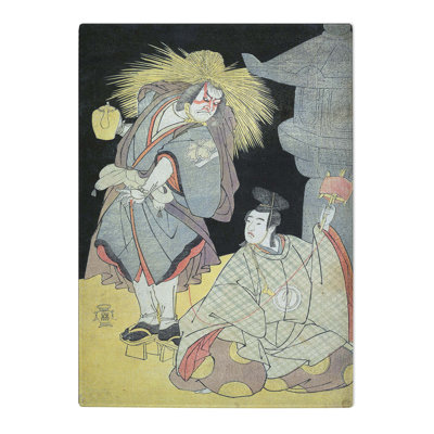Tempered Glass Two Actors by Katsukawa Shunko Chopping Board