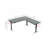 Skyline Electric Height Adjustable 72x30x48x24 L-Shape Standing Desk for Office and Home, Charcoal Strand Top with White Frame-751192717-751192711