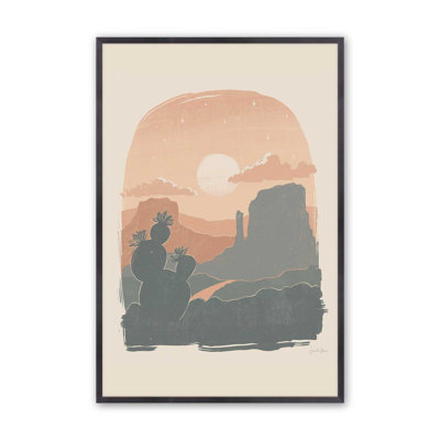Cactus Silhouettes I Print in a  Frame