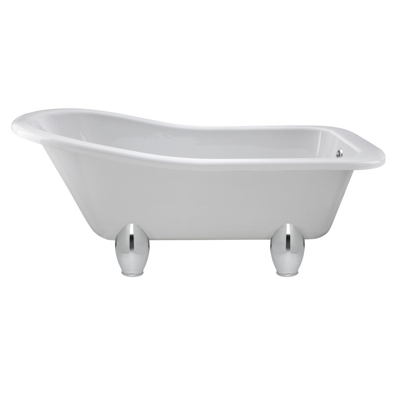 Brockley 1500mm x 730mm Soaking Acrylic Bathtub, 170cm H x 73cm W
