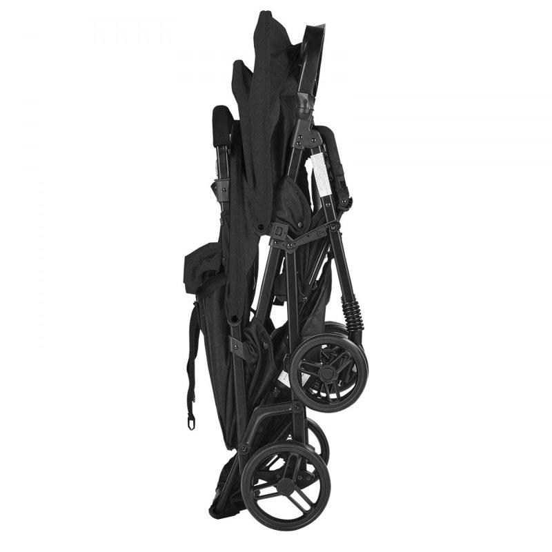 Poussette double pliable légère, Noir