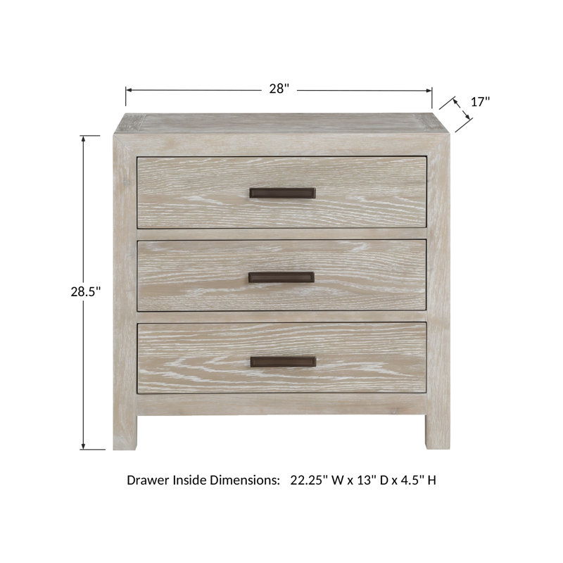 Ashdon 28'' W Nightstand, Gray Oak 