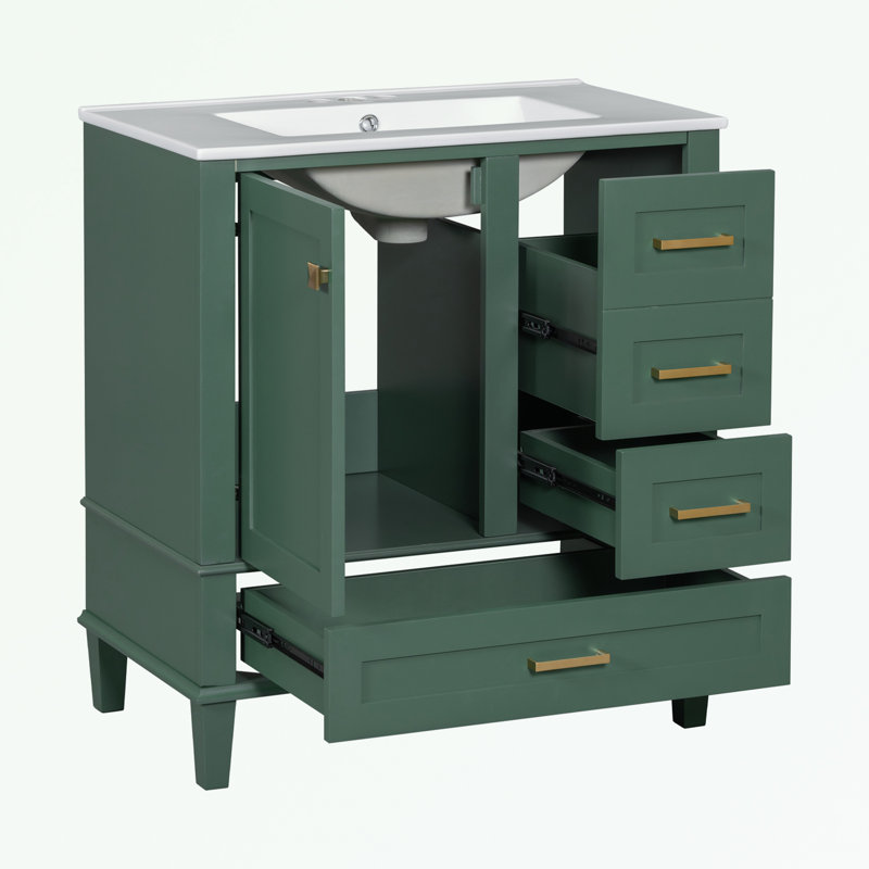 Armoire de salle de bain Richi, Vert