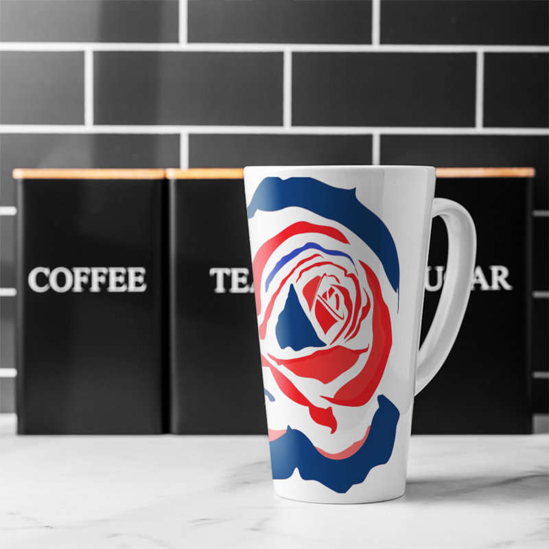 Rose Print Latte Mug