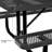 Expanded Metal Rectangular Picnic Table-2000380759