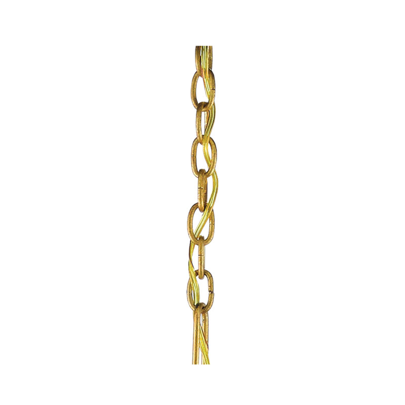 3' Painted Contemporary Gold Chain, 96" H x 0.25" W x 0.25" D, Contemporary Gold Leaf