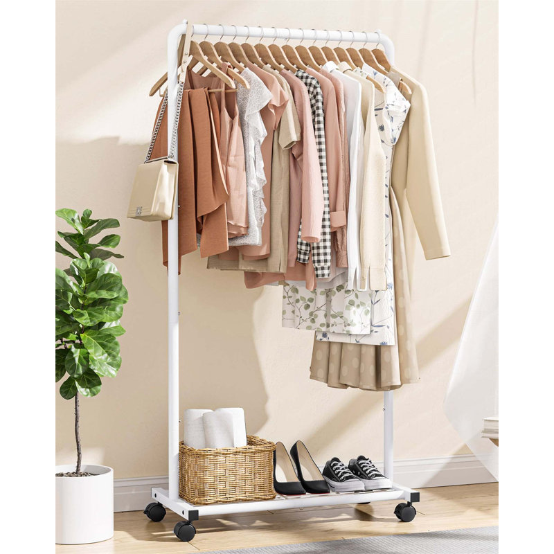 Bonville 72cm Rolling Clothing Rack, White