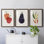 Organic Veg VII - ensemble de 3 reproductions de cadres photo
