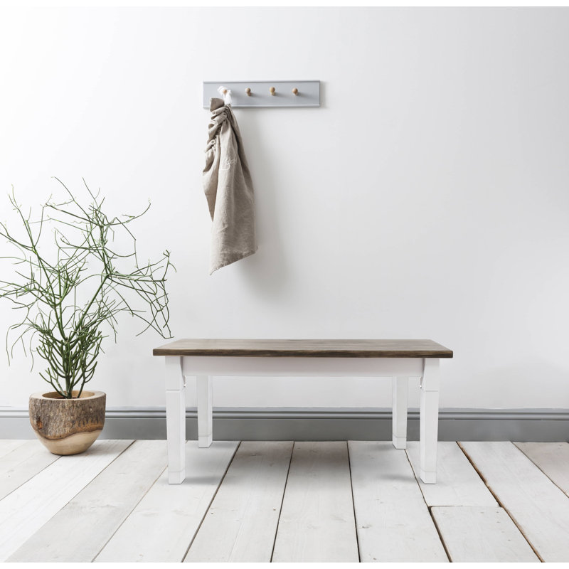 Solid Wood Bench, 40cm H x 117cm W x 40cm D