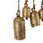 Kristen Metal Tibetan Inspired Decorative Cow Bells with 12 Bells on Jute Hanging Ropes and Rod-71797277