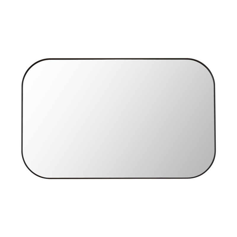 Miroir mural Trielle, Noir mat, 29,5 po x 48 po