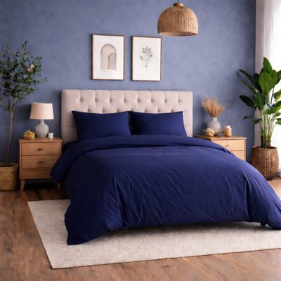 Complete Plain Bedding Set | Duvet Cover, Deep Fitted Sheet & Pillowcases