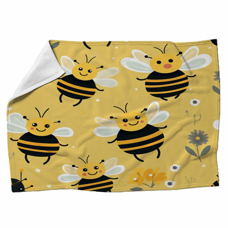 Machine Printed Throw Blanket, 51" W x 60" L