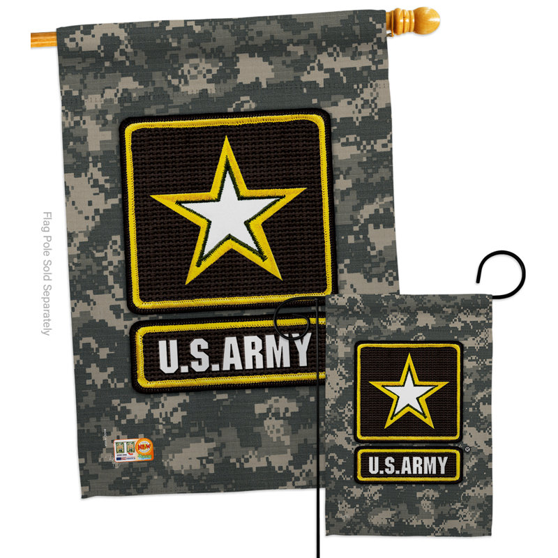 Ensemble de drapeau 28 x 40 en polyester à 2 faces us armée camoflash