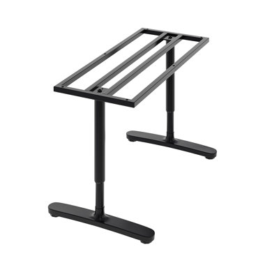 2Pcs Black Adjustable Height Table Underframe