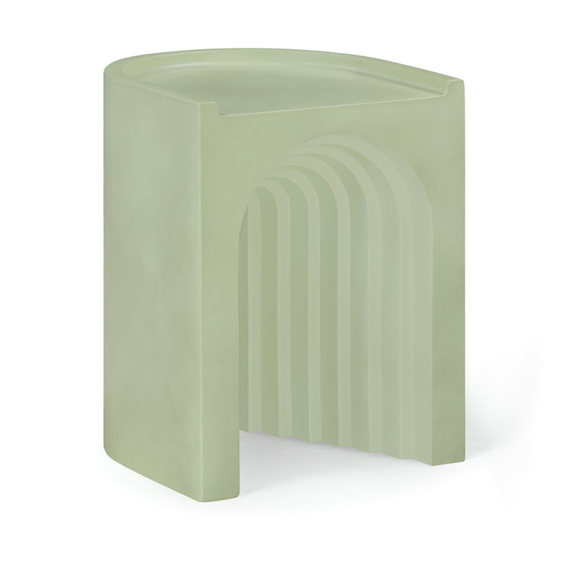 Avenda Concrete End Table, Green