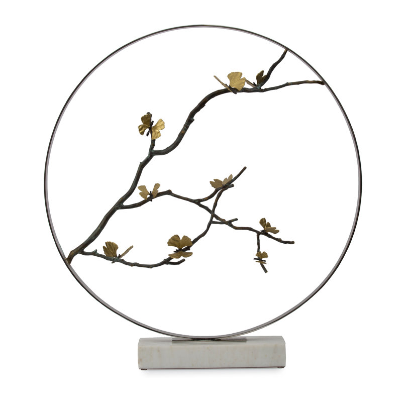 Butterfly Ginkgo 34.5" Moon Gate Sculpture