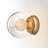 CORE 6.7" LED Glass Globe Wall Sconce with 360°Dimmable Lighting, Gold Mid-Century Modern Dual-Shade Design for Living Room, Bedroom, Bathroom