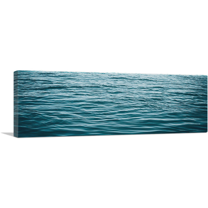 «Blue Water Waves Ocean Lake», impression sur toile tendue, H 12 po x l 36 po x 1,5 po