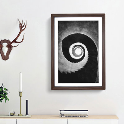 Spiral Staircase Abstract Painting - Framed Print