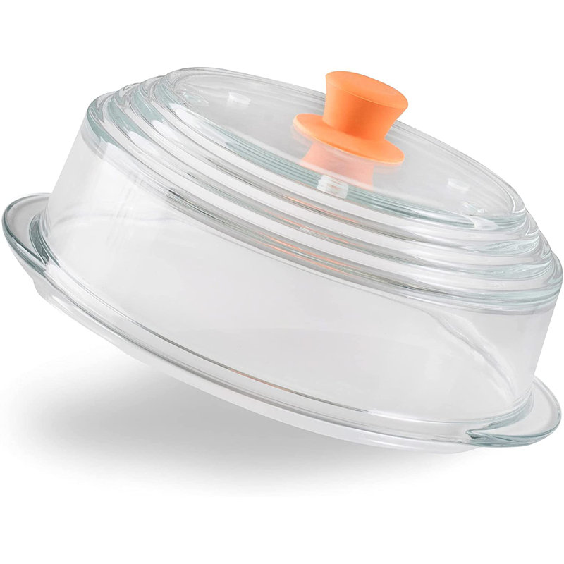 Couvercle en verre de 9,5 po, Orangé