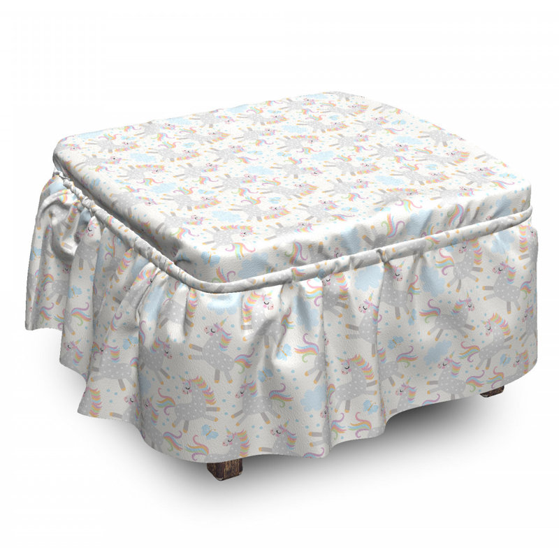 Box Cushion Ottoman Slipcover