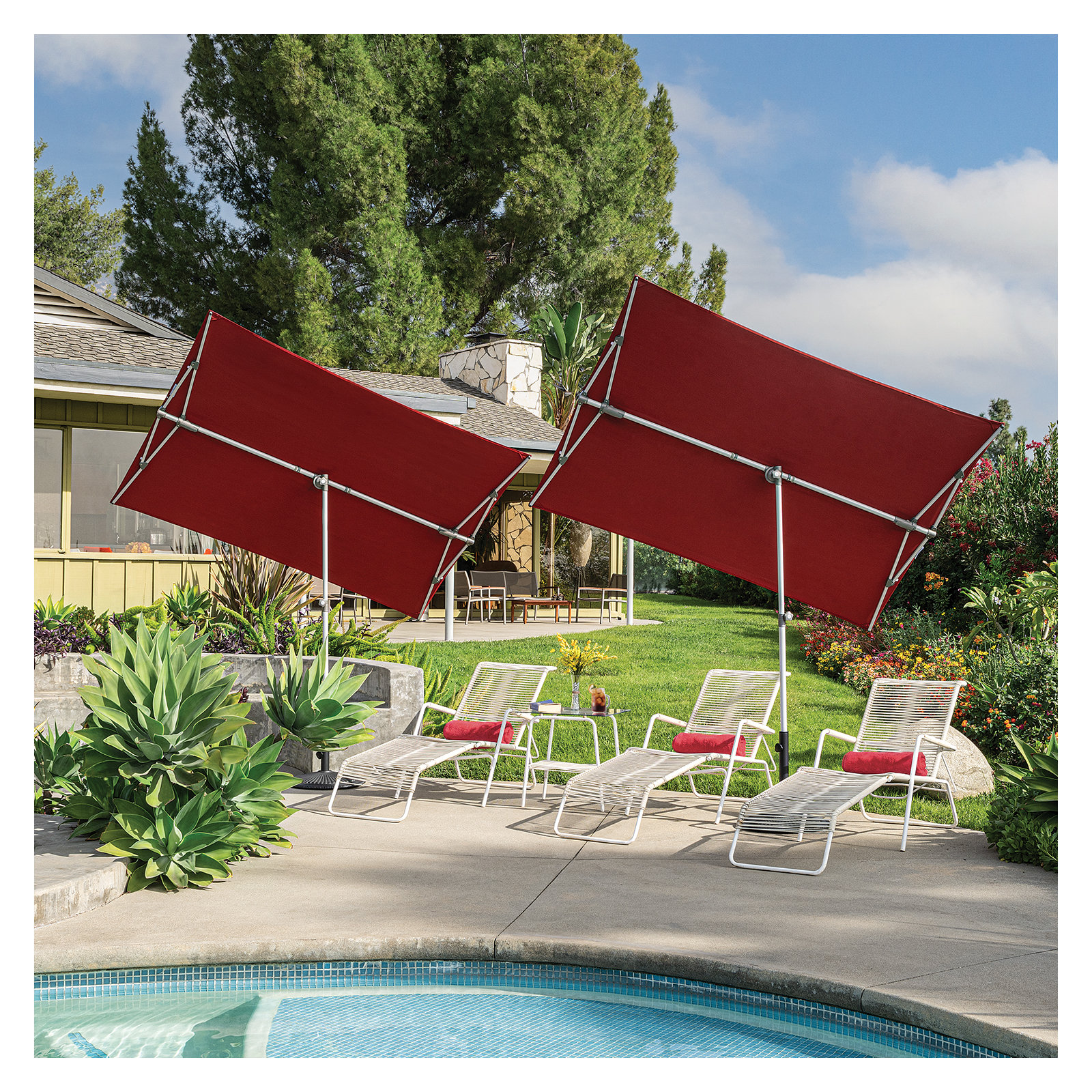Karlson 83.6'' Outdoor Umbrella, Deep Red