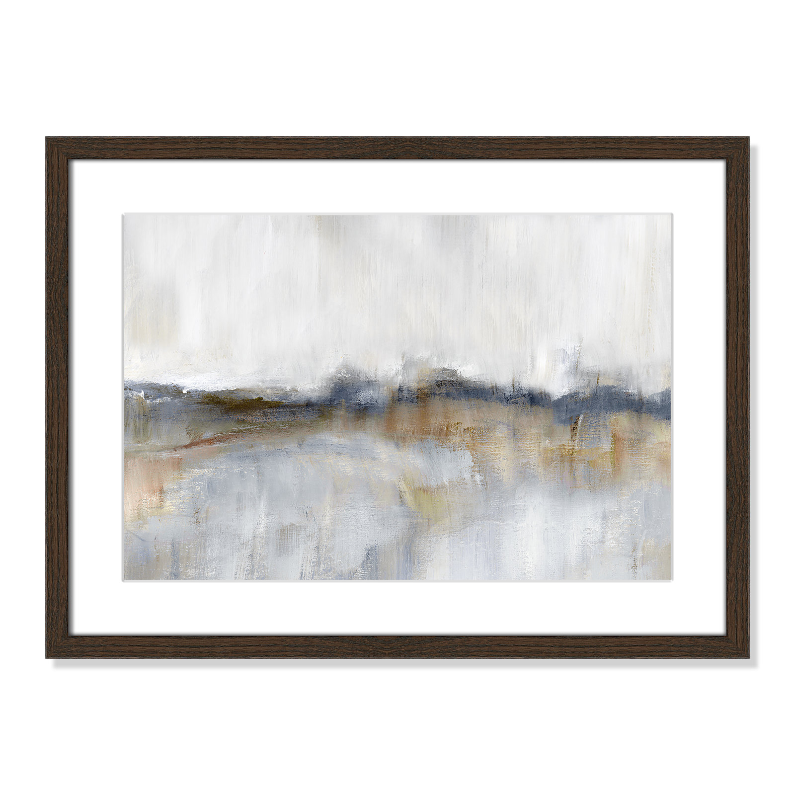 Autumnal Tide by Nan, 17" H x 23" W x 0.75" D, Walnut Framed