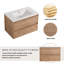 Ensemble de meuble mural brun, ensemble de meuble-lavabo à simple cuve, meuble-lavabo Mordern, meuble-lavabo 30 po avec lavabo, meuble-lavabo flottant 30 po pour petit espace