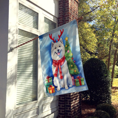 Drapeau de Noël maison de renne
