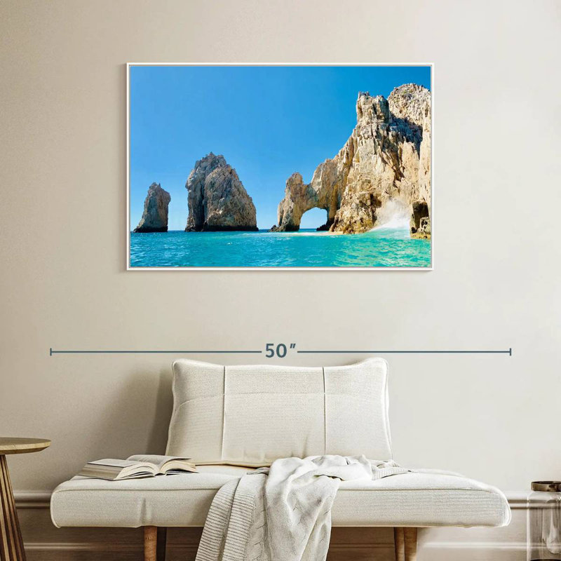 Arche de Cabo San Lucas, Cadre flottant blanc, 40 po x 27 po