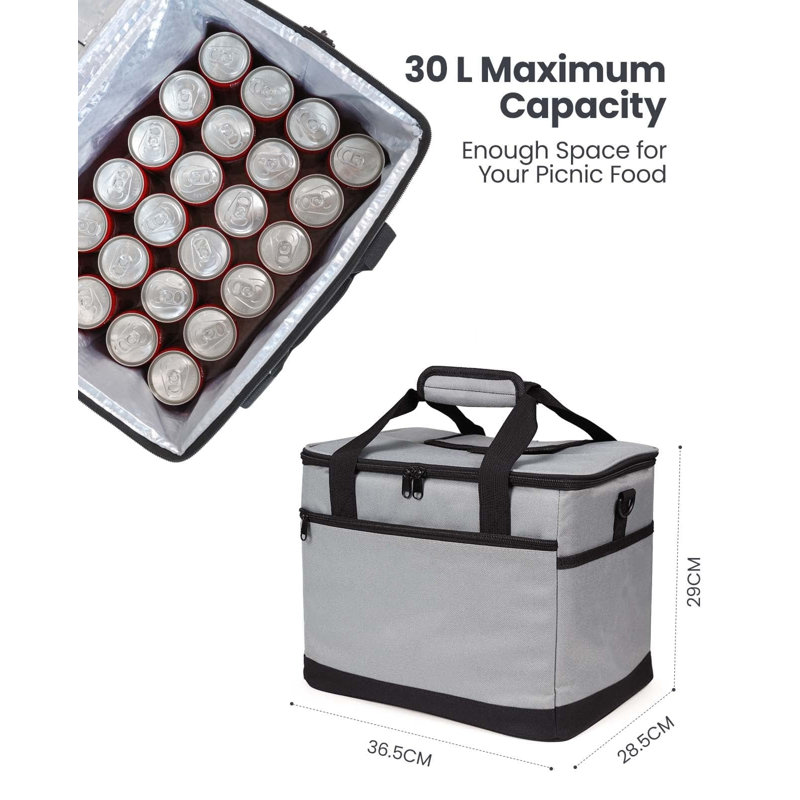 Polyethylene Plastic Picnic Cooler, Grey