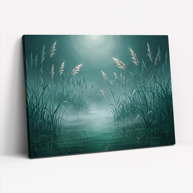 «Misty Reeds», reproduction d'art sur toile, ensemble de 1, 18"H x 24"W, Toile tendue