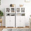 Armoire à thé et café noir Elegant | Porte en verre | Vaste espace de rangement | Multi-usage-98974192