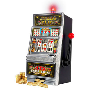 Real Slot Machine - Las Vegas Casino Slots with Flashing Lights and Realistic Jackpot Sounds - Lucky 7’s Casino Machine Accepts 98-Percent of World Coins by Trademark Games