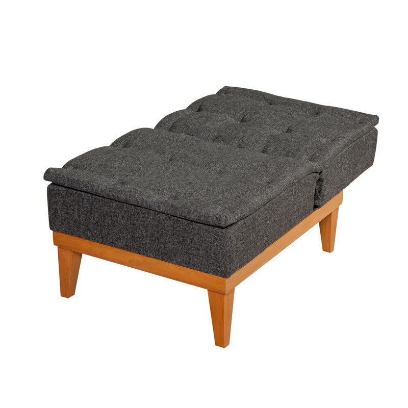 Ensemble de salon inclinable 2 pièces Auer, 100 % lin anthracite