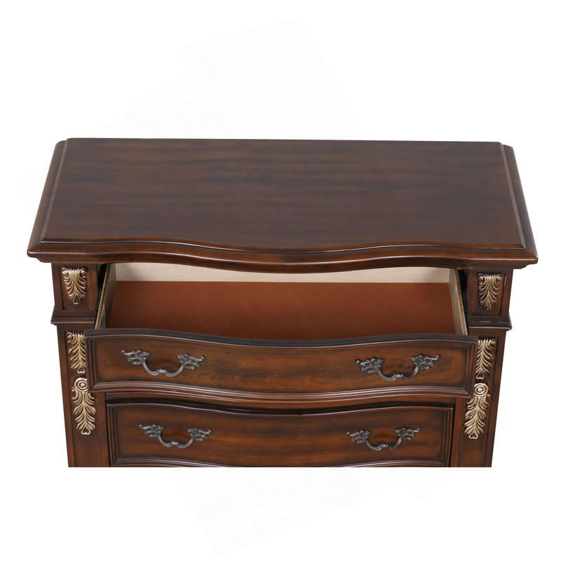 Commode 6 tiroirs 40 po Morganne, Cerise
