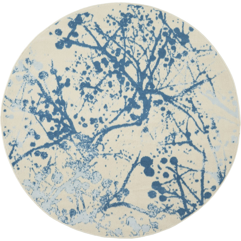 Larchmont Abstract Indoor Rug, Round 5'3"