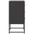 vidaXL Bedside Cabinet Set of 2 Black Steel Standard Bedside Cabinet 14.2"X15.4"X30.7-1854601014