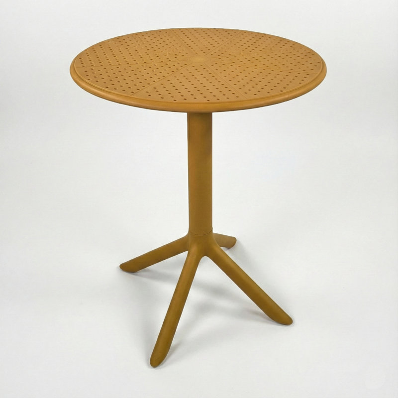 Round Outdoor Bistro Table , 60cm cm W 60cm cm D, Yellow