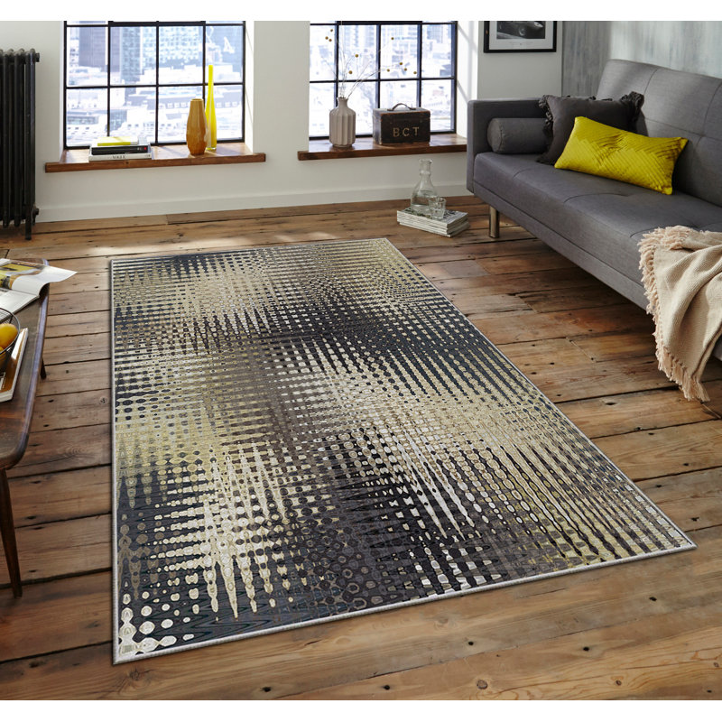 Luxurious Area Rug, 100% Polyester, 5.9 x 9.2 Feet | 740 g/m² Weight, Non-Slip Felt Dot Underside, Easy Clean Velvet Fabric, 0.08 in Pile Height | Machine Washable, Perfect for Living Room & Bedroom Décor