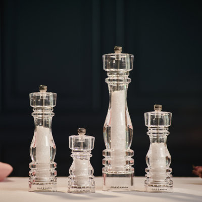 Cole & Mason London Acrylic Salt & Pepper Mill Gift Set 8"