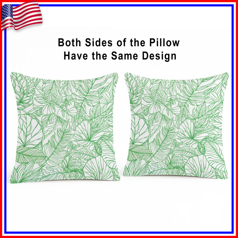 Coussins Green Leaf, 26 po x 26 po