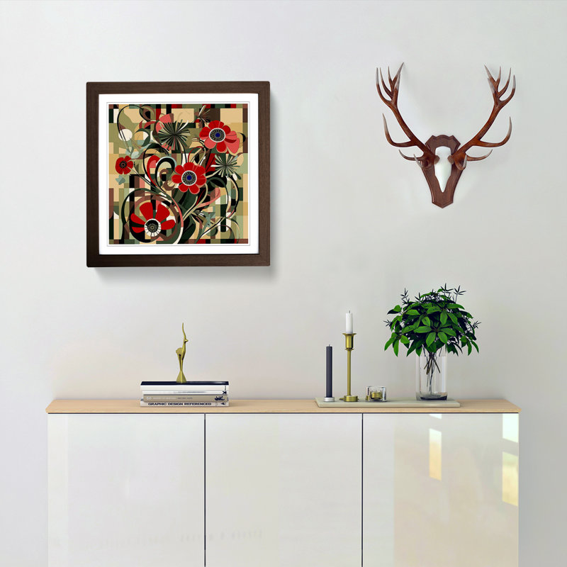 Single Picture Frame Print on Wood, Walnut