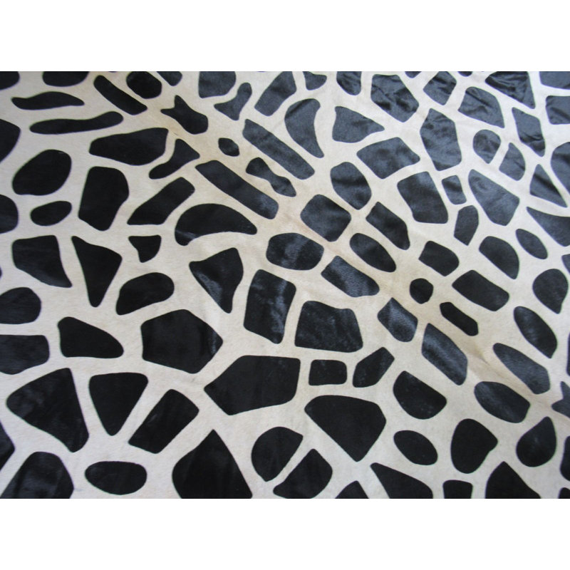 Handmade Giraffe Print Cowhide Rug